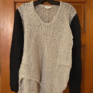 Helmut Lang Asymmetrical plaited cowl sweater